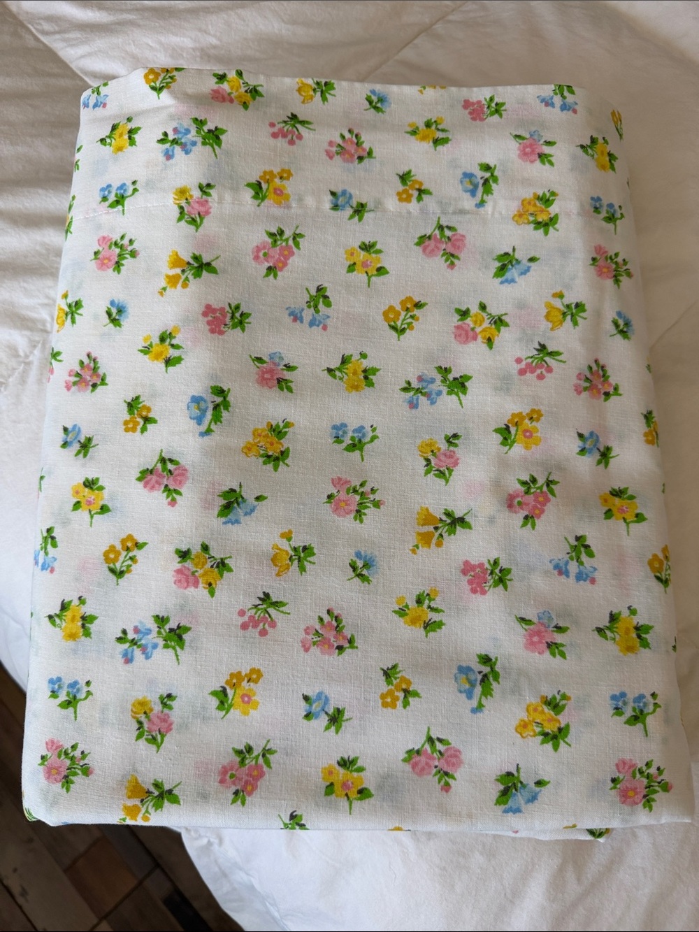 Vintage JCPenny “Christine” Floral King Flat Sheet